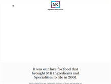 Tablet Screenshot of mkingredients.com